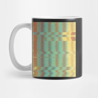 Trippy Glitched Retro Striped Pattern Mug